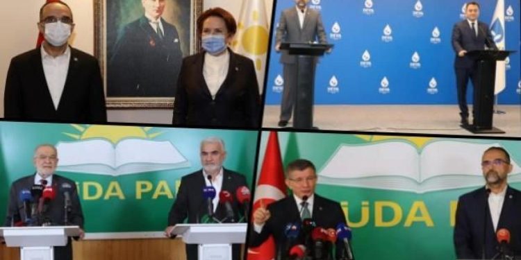 İşte HÜDA PAR’la görüşen 6’lı masa liderleri