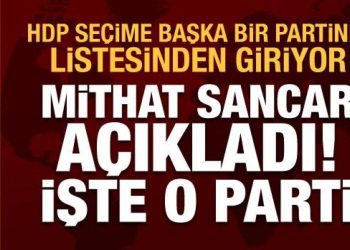 Mithat Sancar açıkladı: HDP seçime Yeşil Sol Parti listesinden girecek