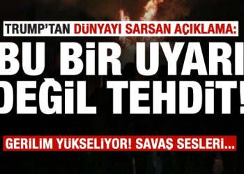 Son dakika haberi: Trump’tan şoke eden açıklama: Bu bir uyarı değil, bir tehdit!